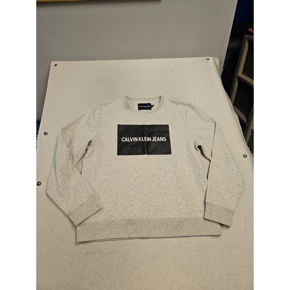 Calvin‎ Klein Sweatshirt Grey Logo Women's Size XL warm Comfy